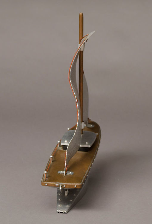 Picture of Hammered Copper and Aluminum Sailboat Model
