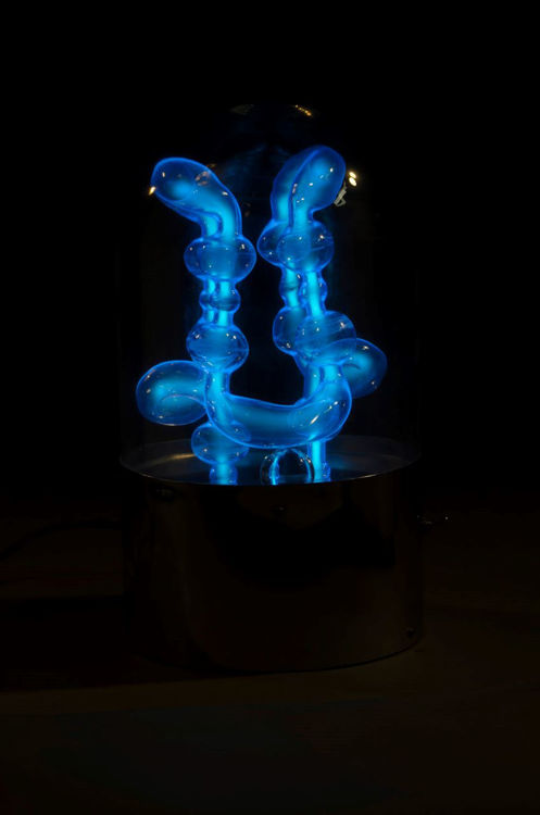 Picture of Blue Neon Glass Sculpture