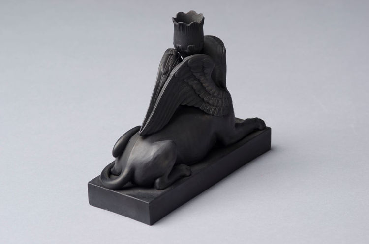 Picture of Black Basalt Sphinx Candlestick