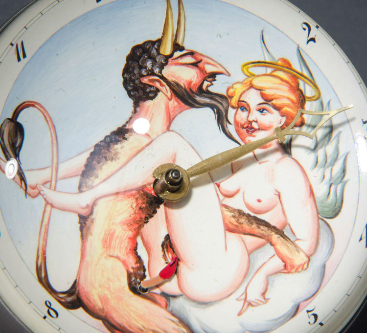 Picture of Devil and Angel Ball Clock