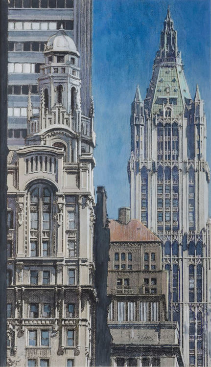 Picture of Lower Broadway, Woolworth Building