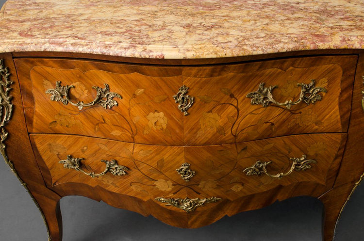 Picture of Gilt Bronze Mounted Marquetry Bombe