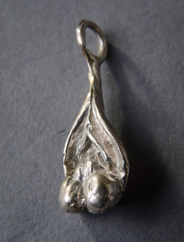 The Sacred Scarab - Sterling Silver Plate Penis Chain Penis